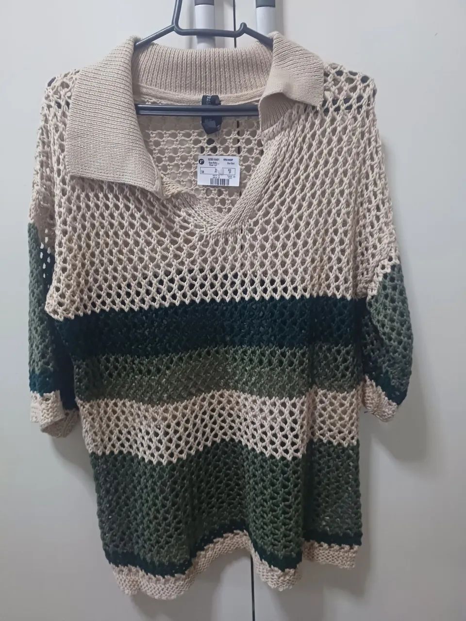 Camisa oversize em tricô 