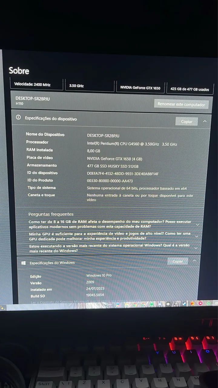 Computador completo ou peças separadas ( troco por notebook )  - Foto 2