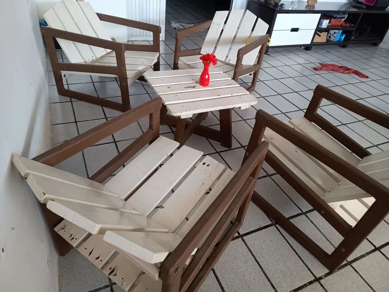 Conjunto de terraço de madeira - Foto 2