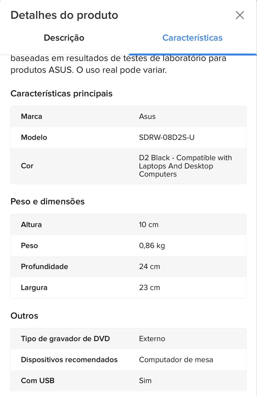 Leitor de CD e DVD Externo  - Foto 4