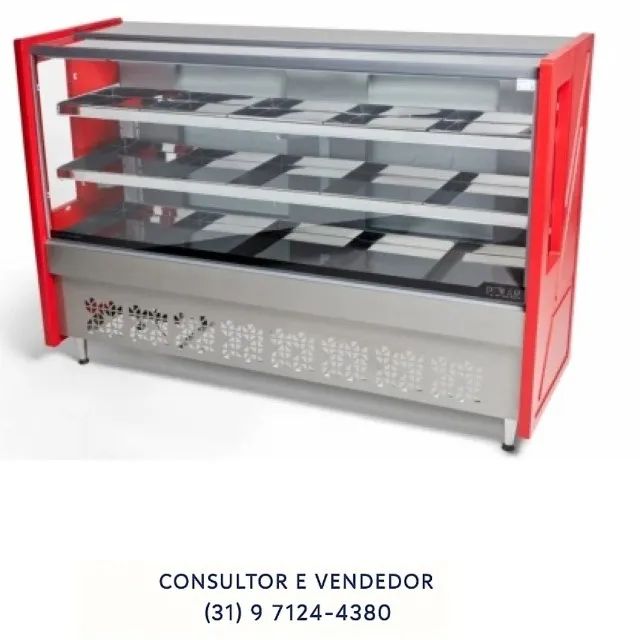 Balcão Avícola Vermelho 1,75M Polar