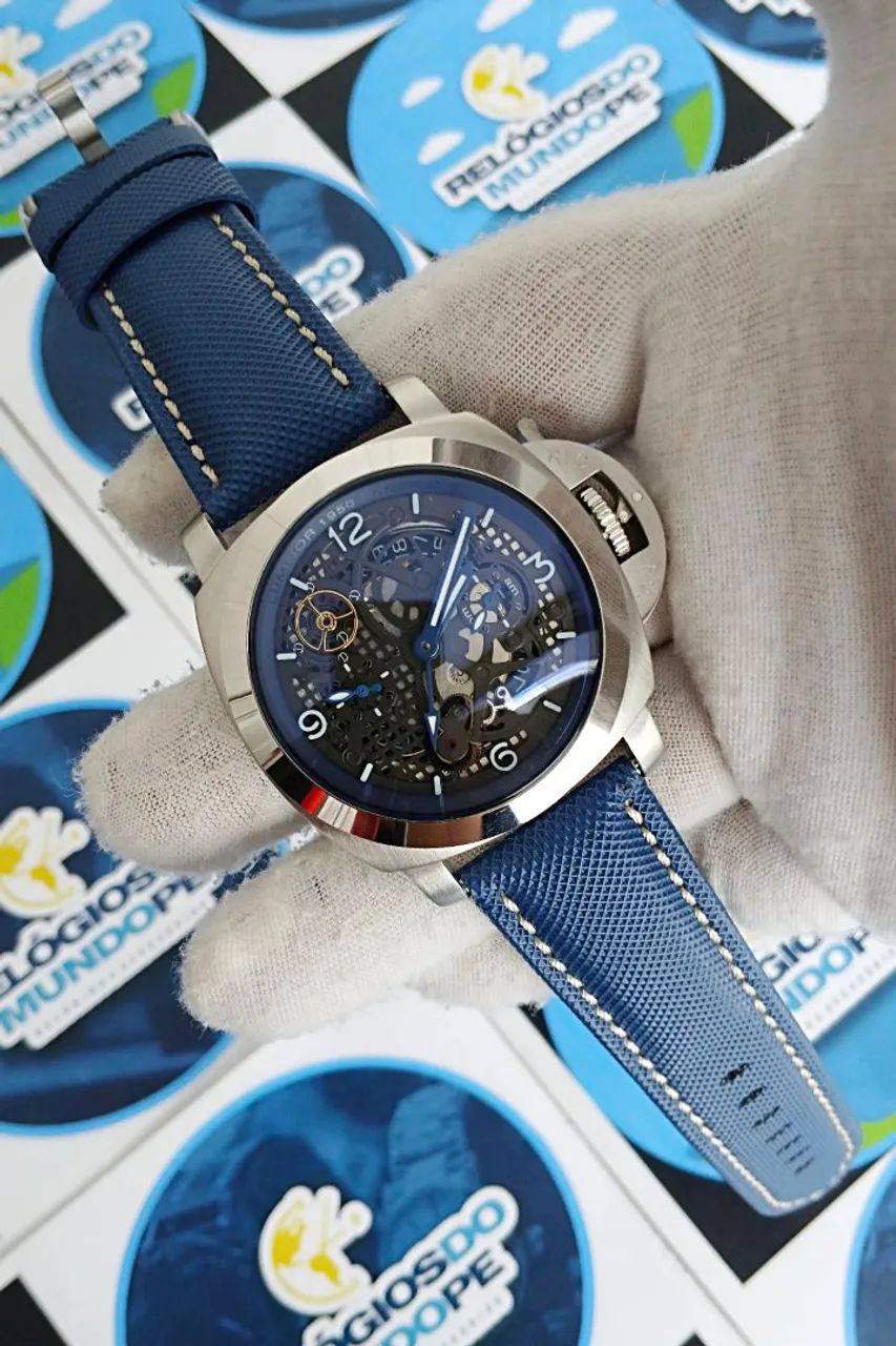 RELÓGIO PANERAI LUMINOR MARINA AUTOMÁTICO ESQUELETO  - Foto 4