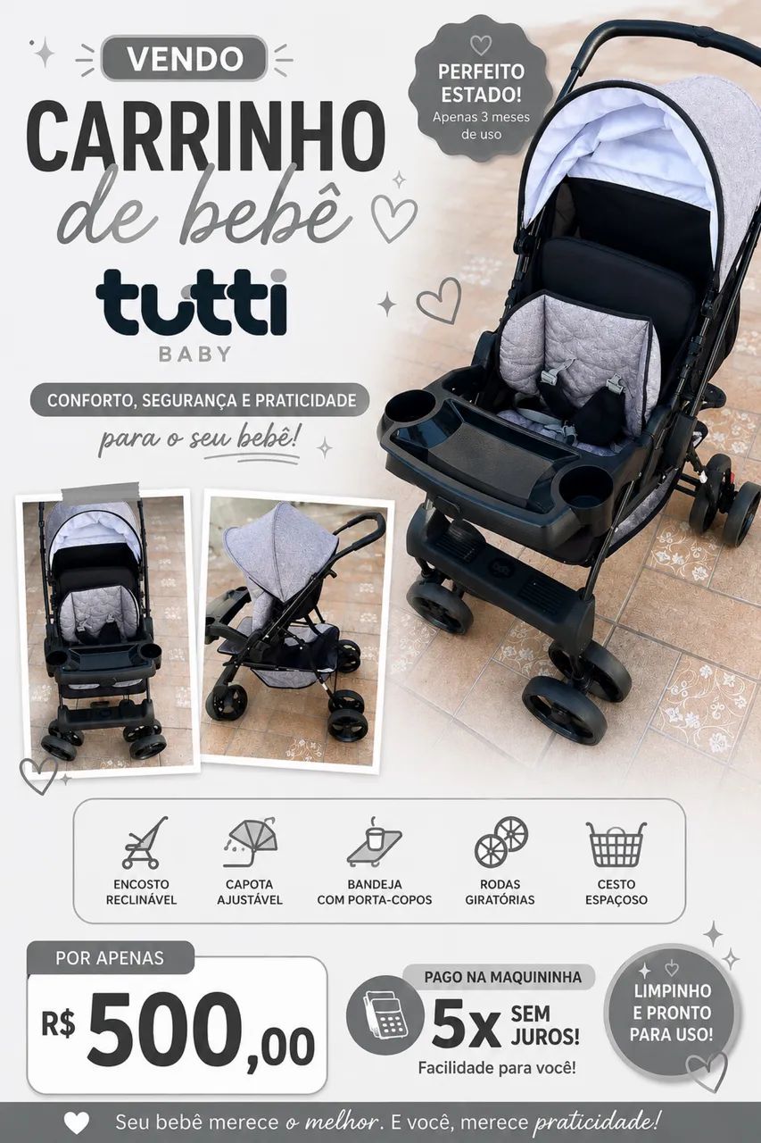 Carrinho de bebê  - Foto 4