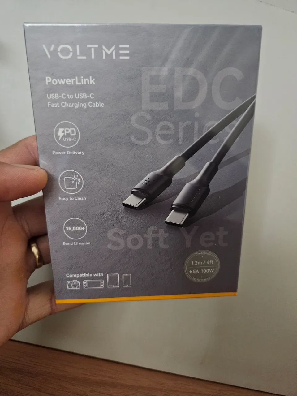 Cabo USB-C para USB-C Voltme - Foto 2