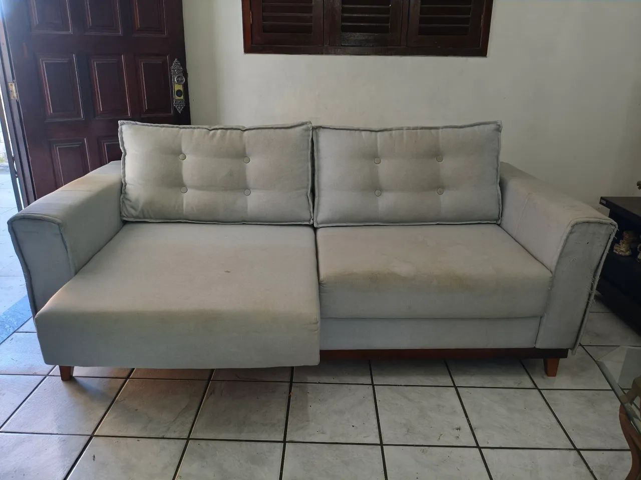 Sofá 2 ou 3 lugares retrátil seminovo da Clécio E. - Foto 2