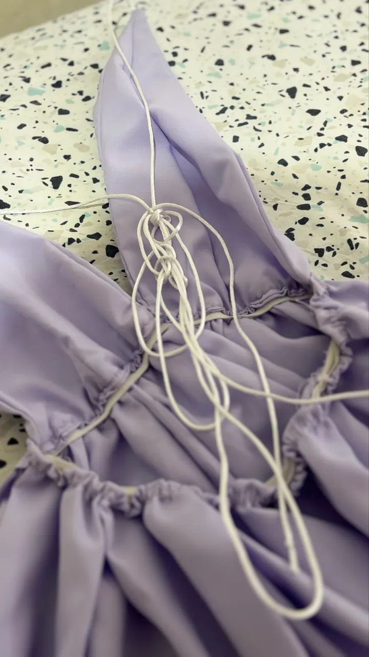 Vestido Curto Lilás Claro