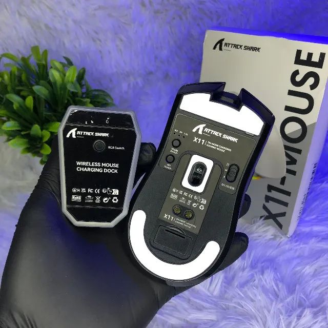 Mouse Attack Shark X11 com Dock de carregamento - Foto 2