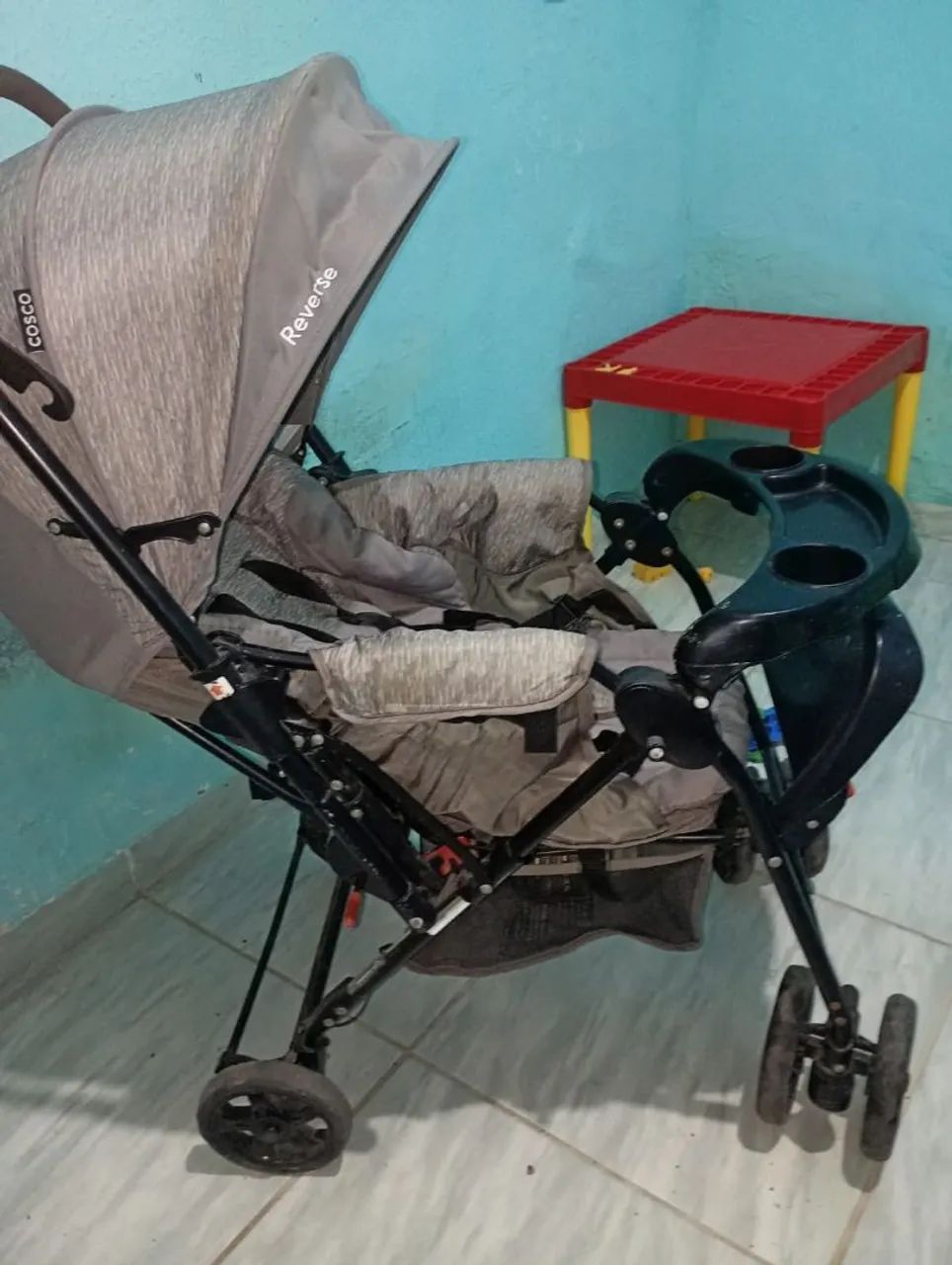 carrinho de bebê - cosco - cinza  - Foto 3