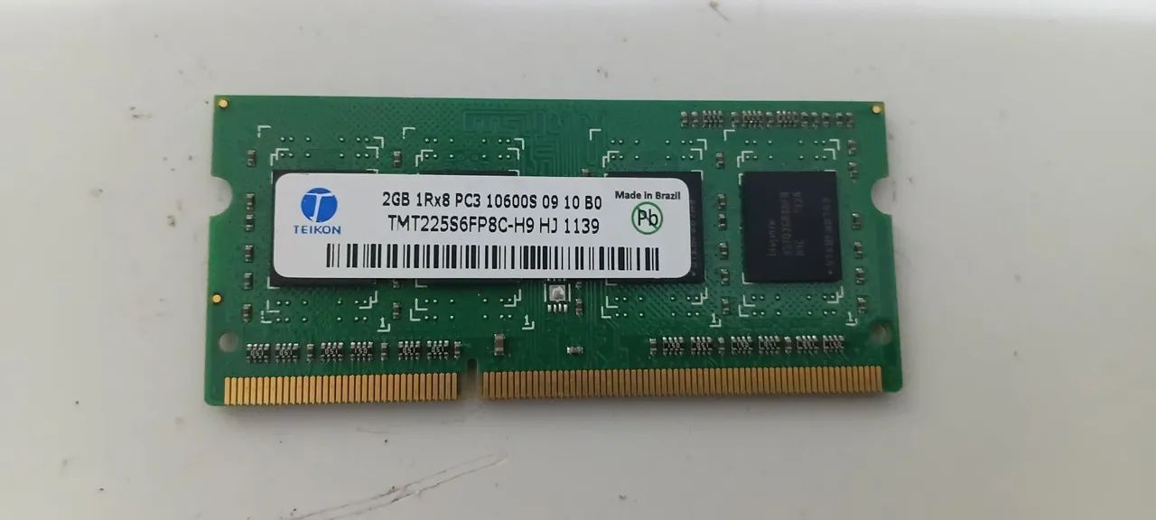Memoria ddr3 2Gb 1333mhz notebook 