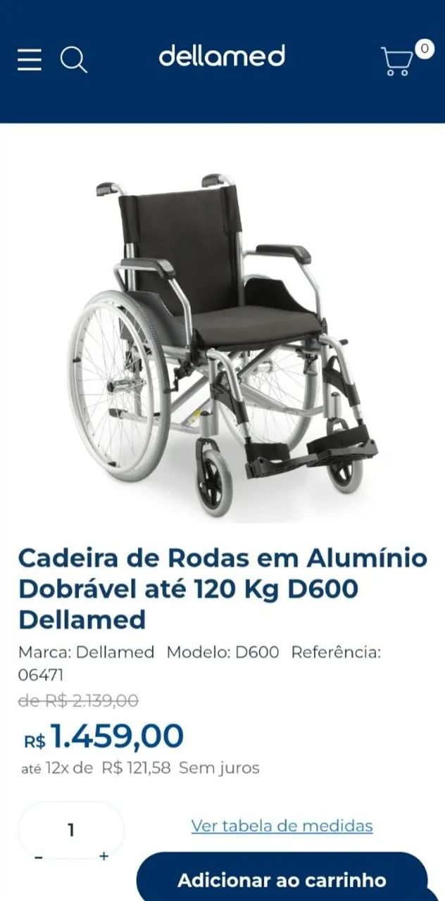 Cadeira de Rodas SEMINOVA  - Foto 2