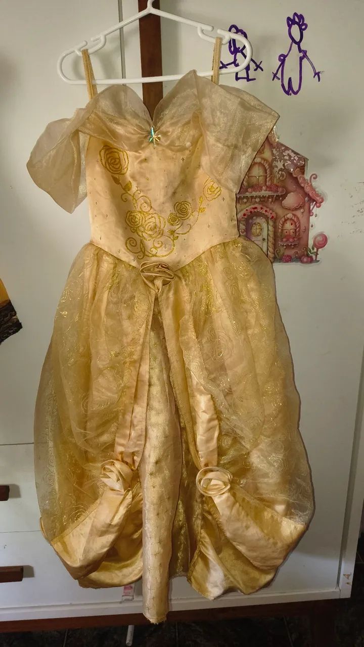Vestido Princesa Bela 