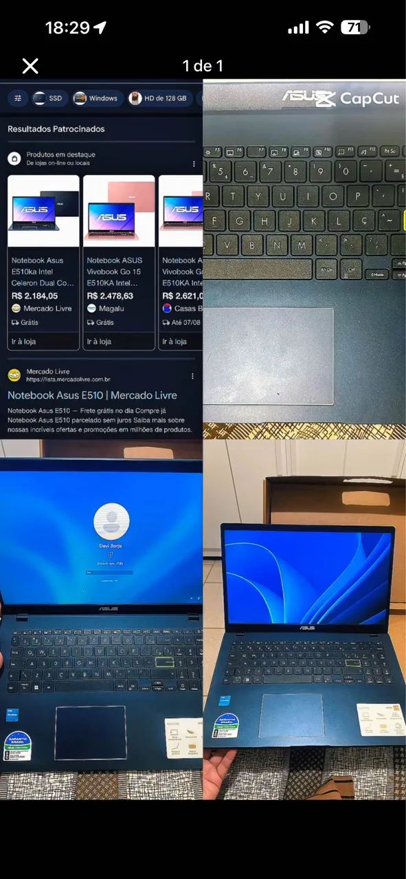 Notebook Asus E510ka
