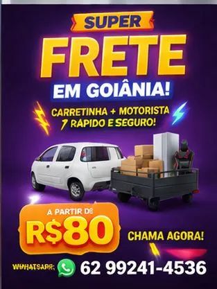 Frete com carretinha aparecida de Goiânia 