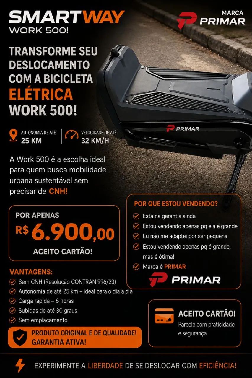 Bike elétrica primar Novinha  - Foto 3