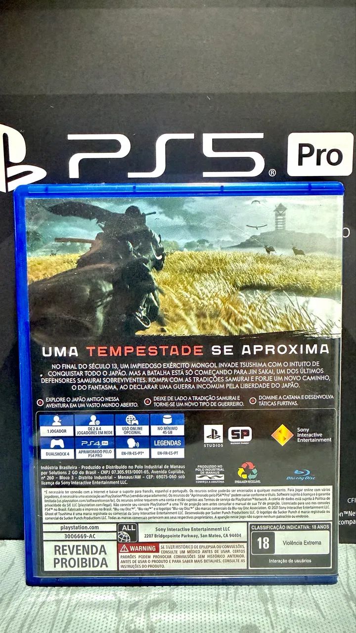 GHOST OF TSUSHIMA - PS4 e PS5 (PlayStation 4 e 5) - Jogos de Vídeo