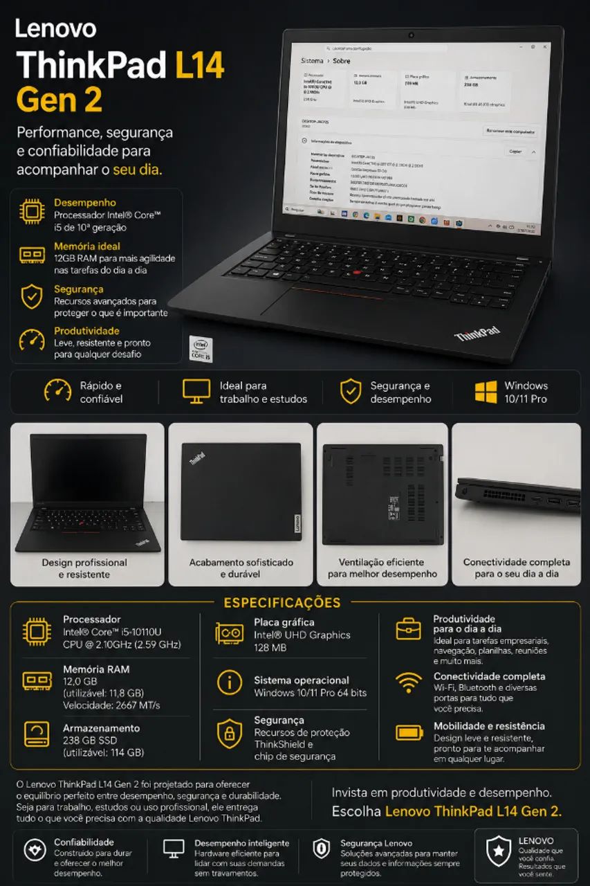 Notebook Lenovo ThinkPad L14