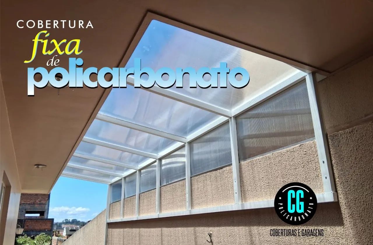 Cobertura em policarbonato primeira linha