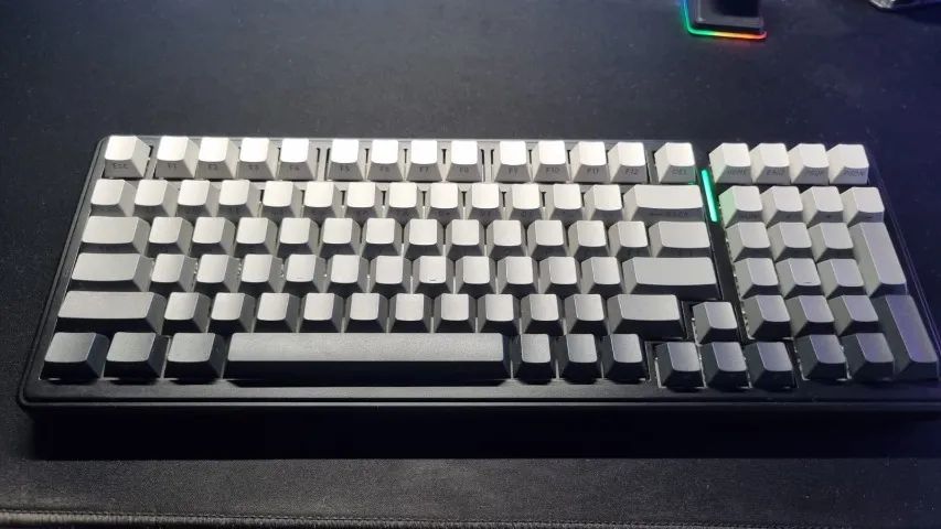 Keycaps PBT Double Shot Cinza/Preto - Foto 4