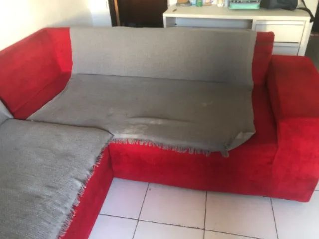 Sofá de canto vermelho  - Foto 5