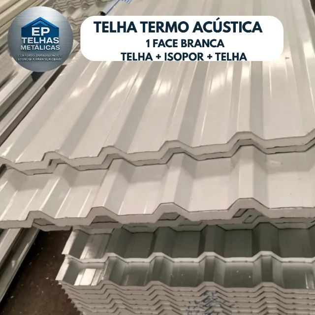 TELHA SANDUÍCHE 1 FACE BRANCA - Foto 4