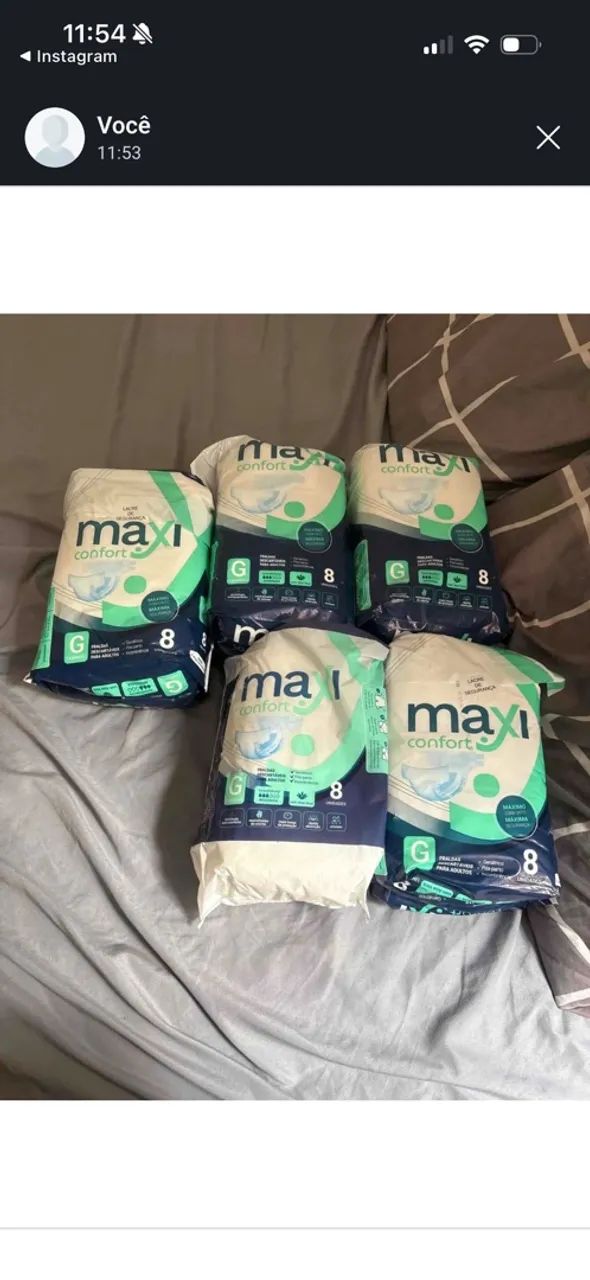 5 pacotes de fraldas geriátricas G, retirada em Valentina 