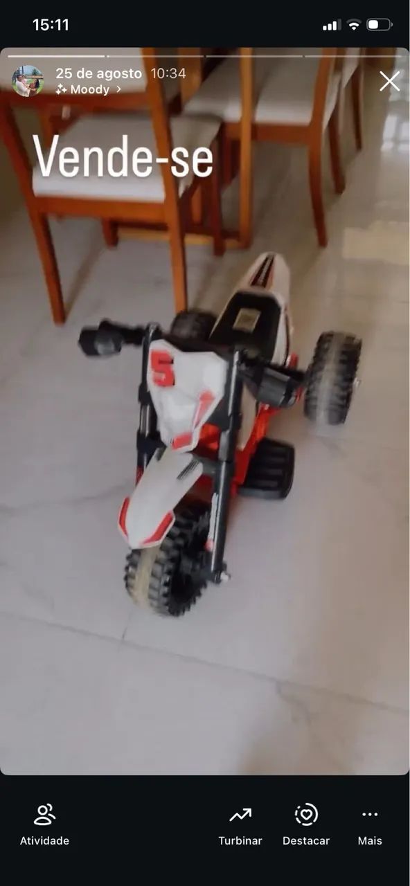 Moto elétrica infantil  - Foto 5