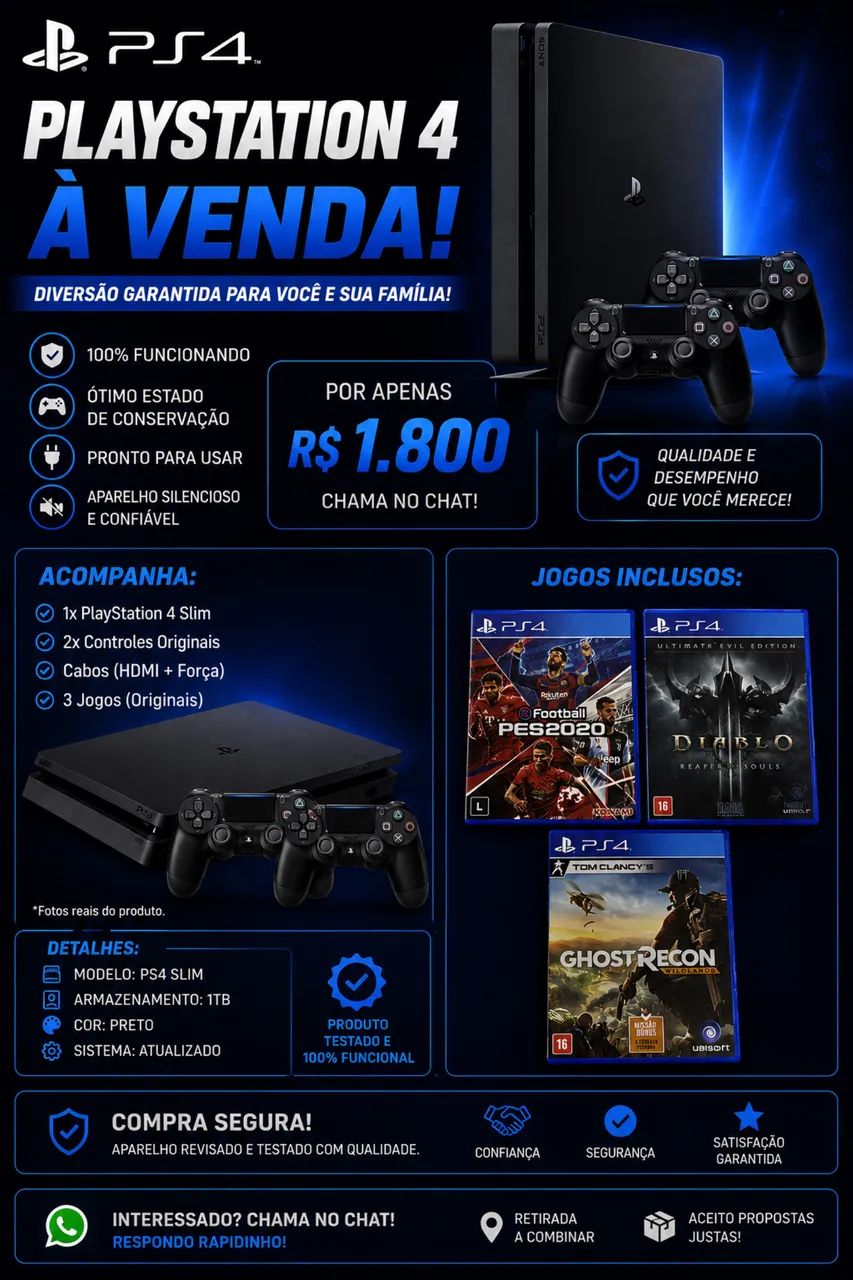 Vende-se PS4
