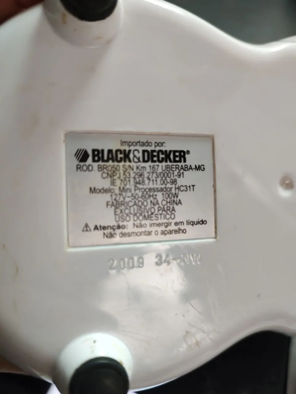 Mini processador HC31 Black & Decker. Funcionando, na caixa original, 120v