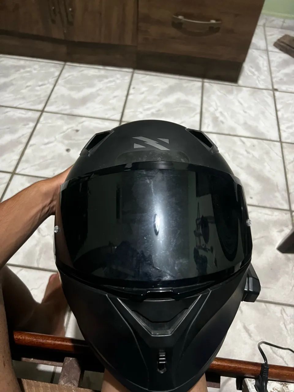 Kit Norisk Flow preto + 2 viseiras + intercomunicador - Foto 5