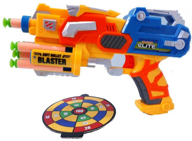 Lançador Nerf com 06 Dardos Blaster Elite Com Alvo