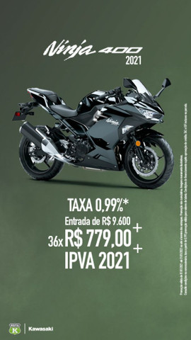 NINJA 400 2021 COM CONDIÇÕES ESPECIAIS