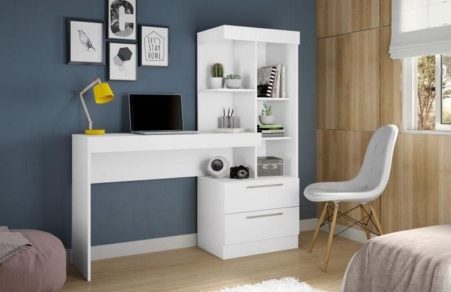 Sala escritório quarto mesa office com nicho  - Foto 2