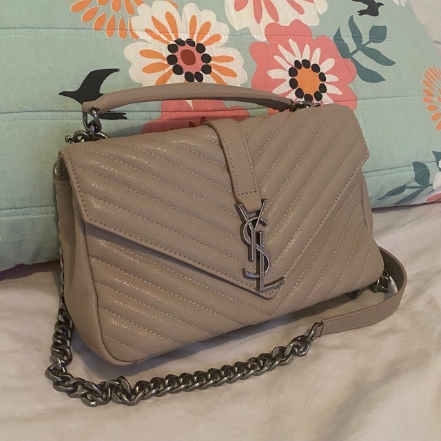 ysl brown crossbody bolsa