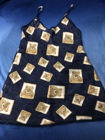 CAMISOLA ANNY P AZUL COM URSOS