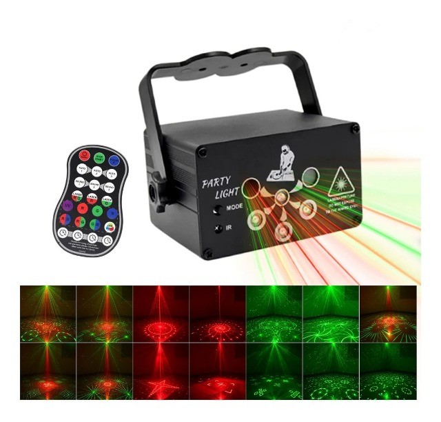 Projetor Laser e Led Rgb e Luz Negra Usb