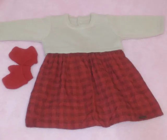 Saída De Maternidade Vestido Tricô vermelho  - Foto 2