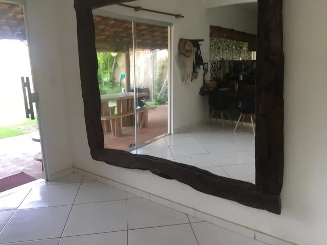 Espelho parede, madeira de lei