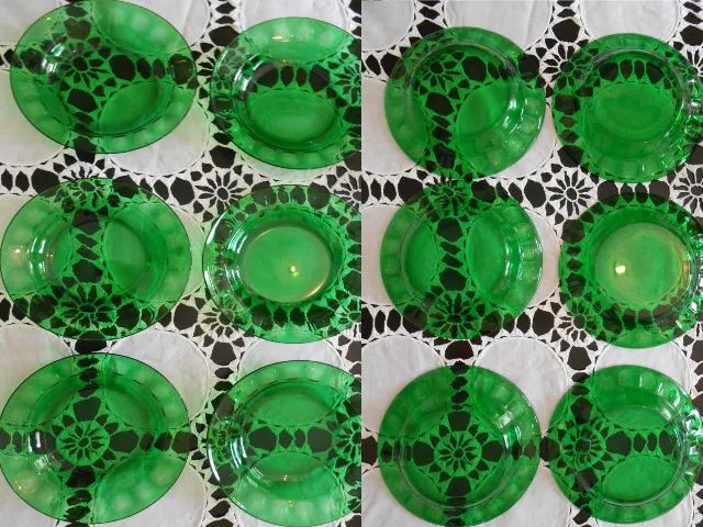 Jogo de pratos + tigela de vidro Frances Arcoroc (novo/no estado) - Foto 6