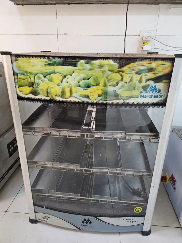 Estufa vitrine para salgados