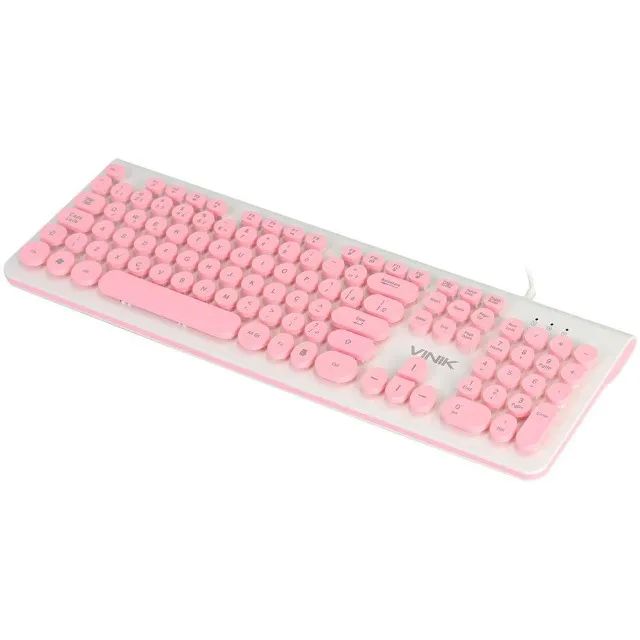 Teclado Multimídia Vinik Dynamic Circle Pink - WZetta - Foto 5