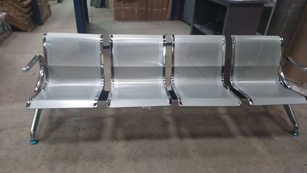 Cadeira longarina de aeroporto 3 lugares.( só novas )Lê a descrição  - Foto 6