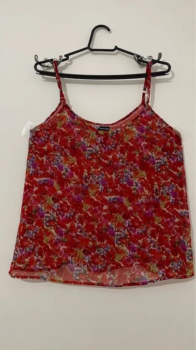 Blusa Florida Vermelha P - Foto 3