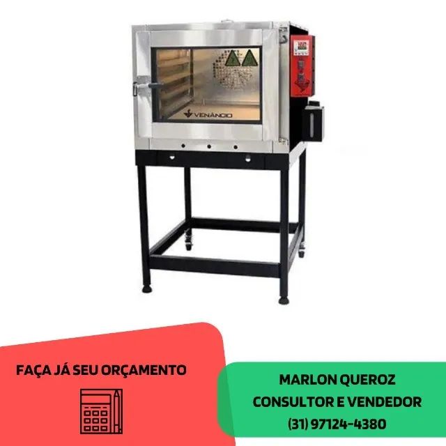 Forno Turbo Venâncio a Gás 110/220v 5 Esteiras  