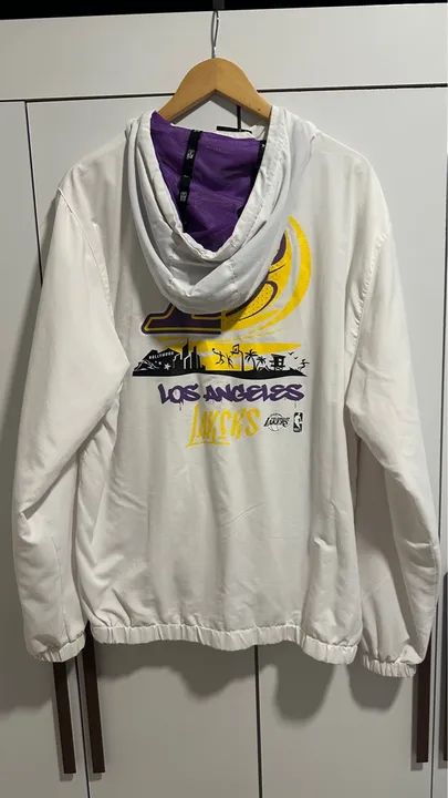 Blusa Jaqueta Corta vento meia estação New Era Nba Lakers - Foto 3
