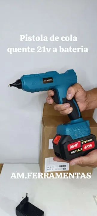 Pistola de cola quente 21v a bateria 