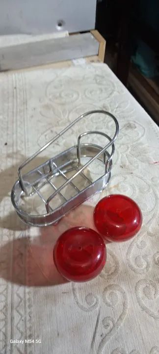 Porta-copos de metal cromado - Decoração para casa - Foto 2