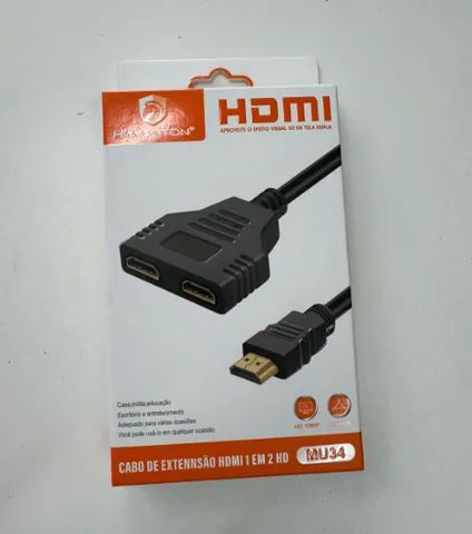 Cabo duplicador de HDMI 1 para 2 saídas