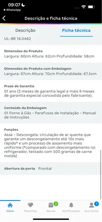 Forno Brastemp a gás de embutir novo - Foto 6