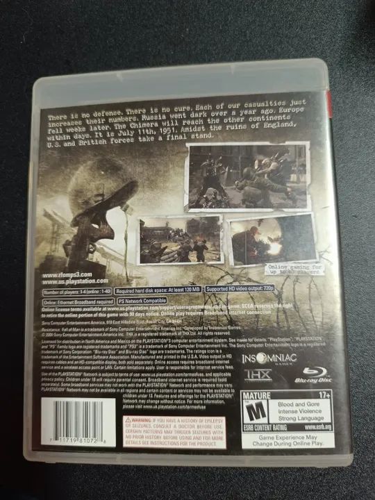 Jogo Resistance Fall Of A Man Playstation 3 Ps3 Original - Promoção - Foto 4
