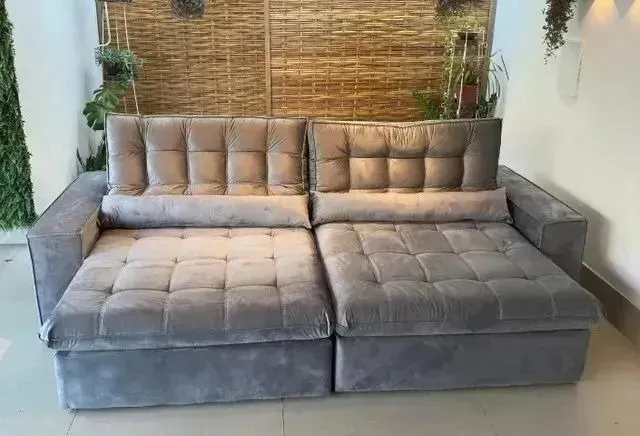 Sofá Retrátil e Reclinável 2,10m Márcia na promoção somente agora!